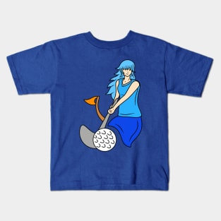 Golf player woman Kids T-Shirt